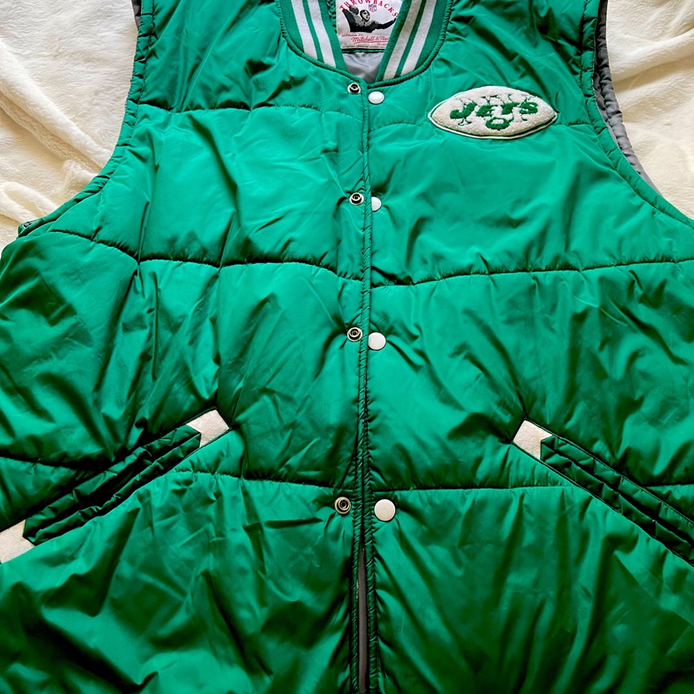 NY JETS Mitchell & Ness NFL throwback Vest sz 4XL
